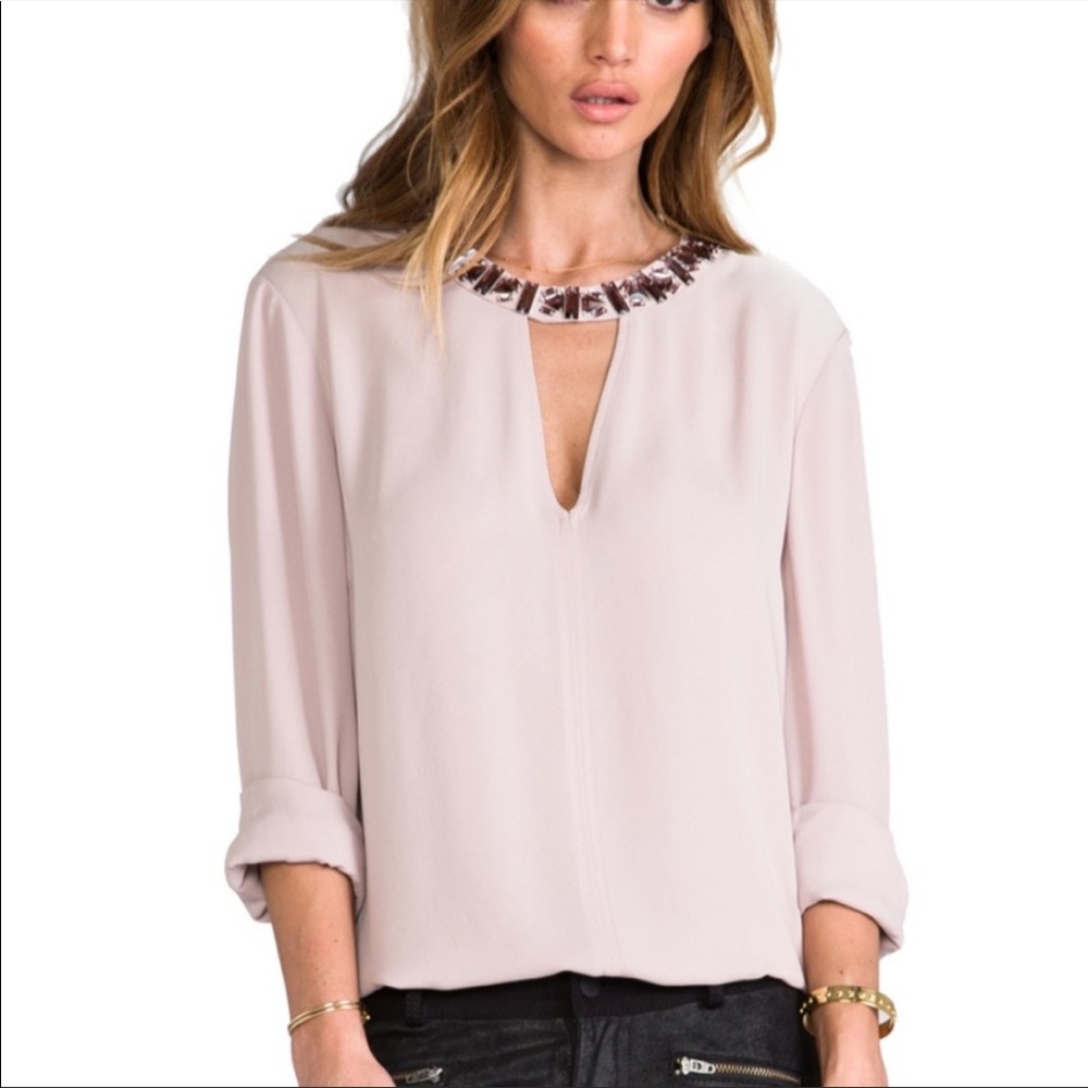 Bcbgmaxazria Frances Top in Mauve Rose
